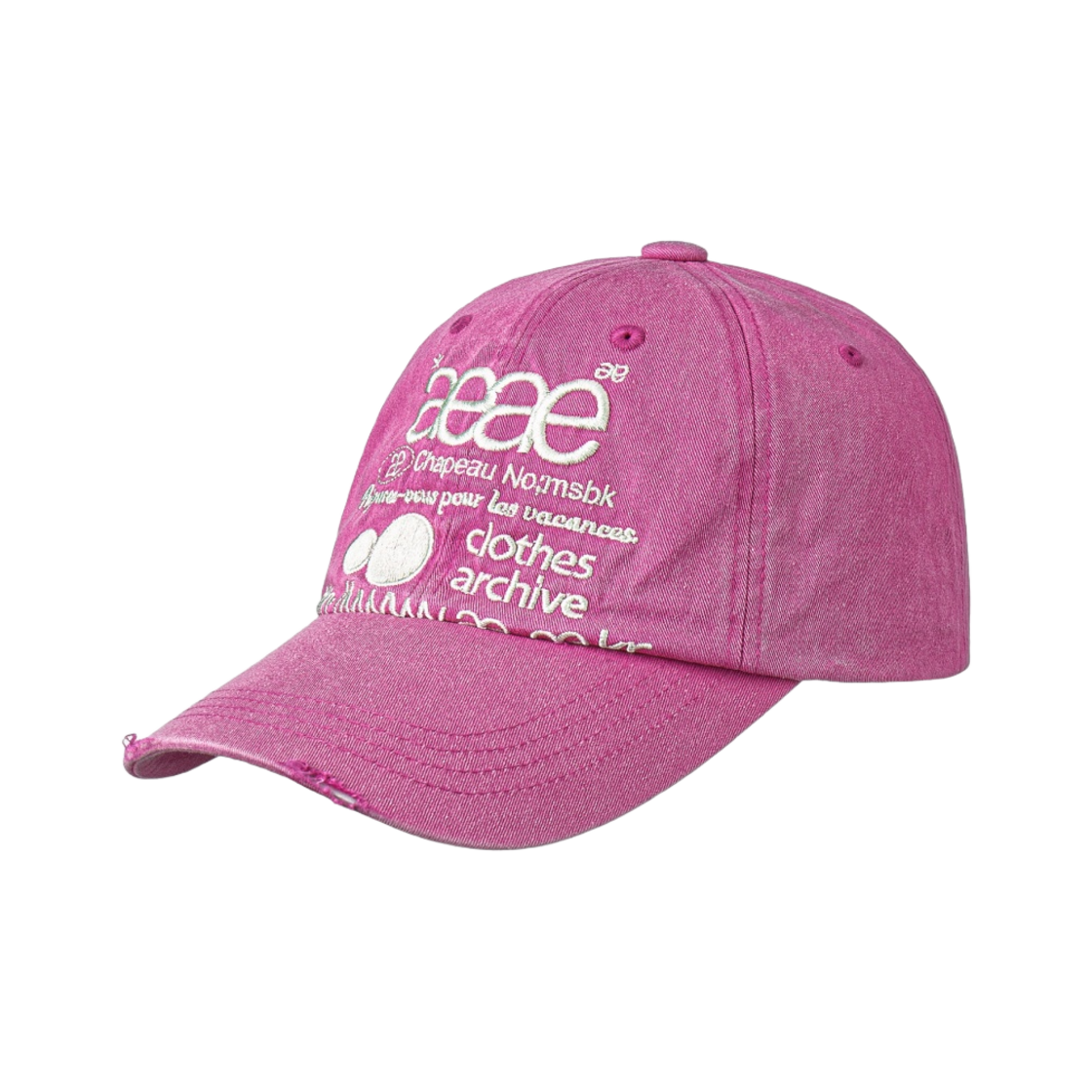 에이에이 웹 로고 데미지드 캡 핑크(Aeae Web Logo Damaged Cap Pink) - 2