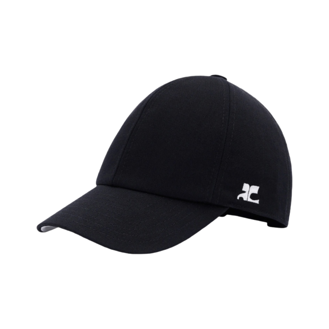 124ACT033C000249999 Courreges Signature AC Cotton Cap Black