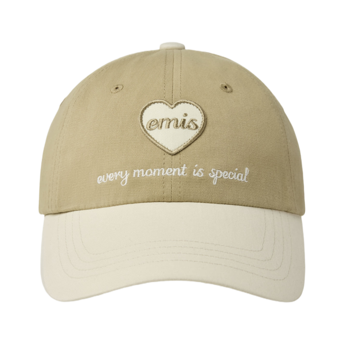 이미스 하트 와펜 톤 온 톤 볼캡 베이지(Emis Heart Wappen Tone On Tone Ball Cap Beige) - 1