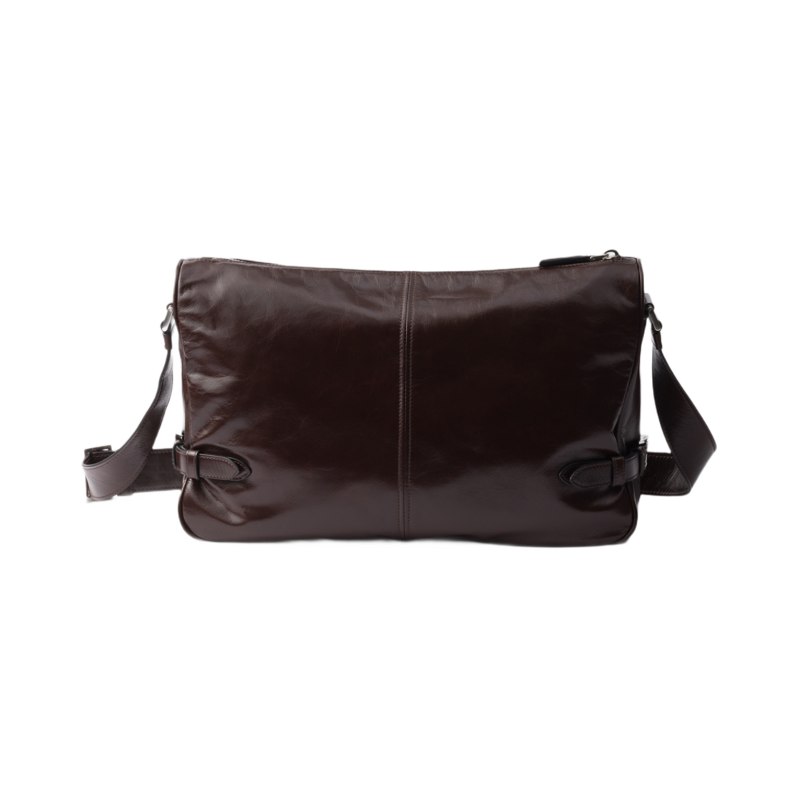 프라다 레더 숄더백 다크 브라운(Prada Leather Shoulder Bag Dark Brown) - 2