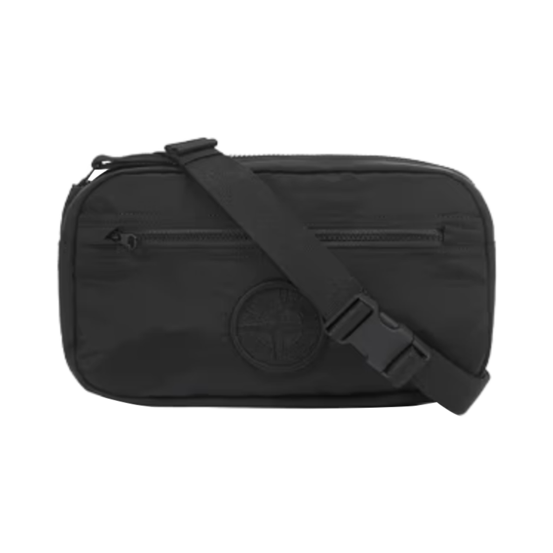 스톤 아일랜드 9200915 나일론 메탈 에코닐 패디드 포켓 지퍼 패니 팩 블랙 - 25SS(Stone Island 9200915 Nylon Metal in Econyl Padded Fanny Pack with Pockets and Zipper Black - 25SS) - 2