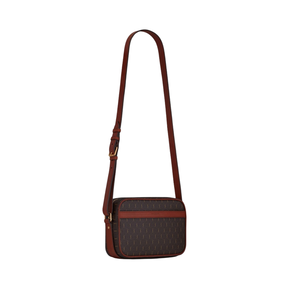 생로랑 모노그램 캔버스 앤 스무스 레더 르 모노그램 카메라백 체스트넛(Saint Laurent Le Monogramme Camera Bag in Monogram Canvas and Smooth Leather Chestnut) - 1