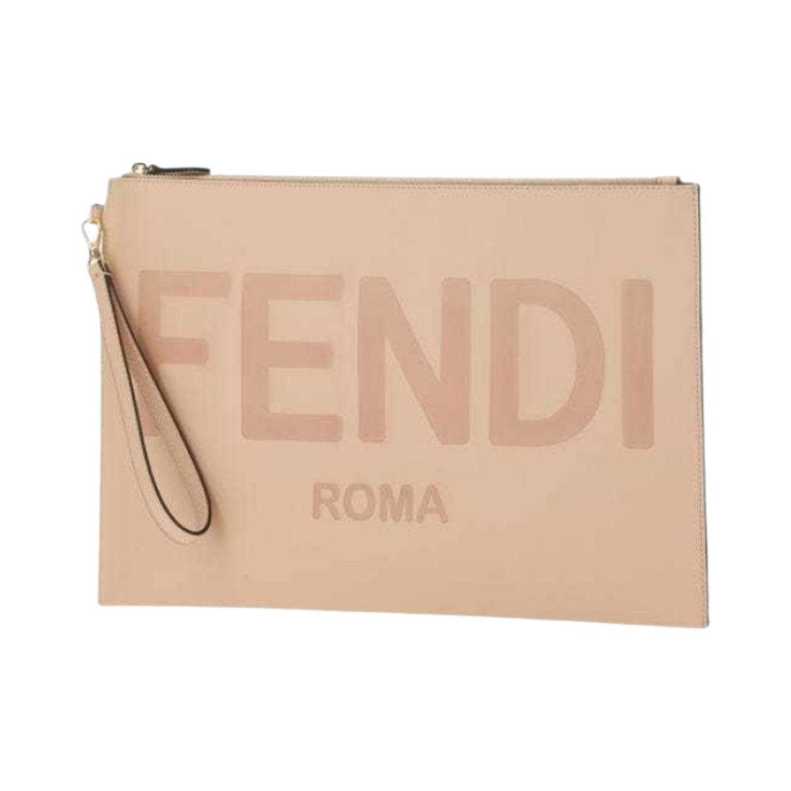 펜디 레더 라지 플랫 파우치 핑크 베이지(Fendi Leather Large Flat Pouch Pink Beige) - 2