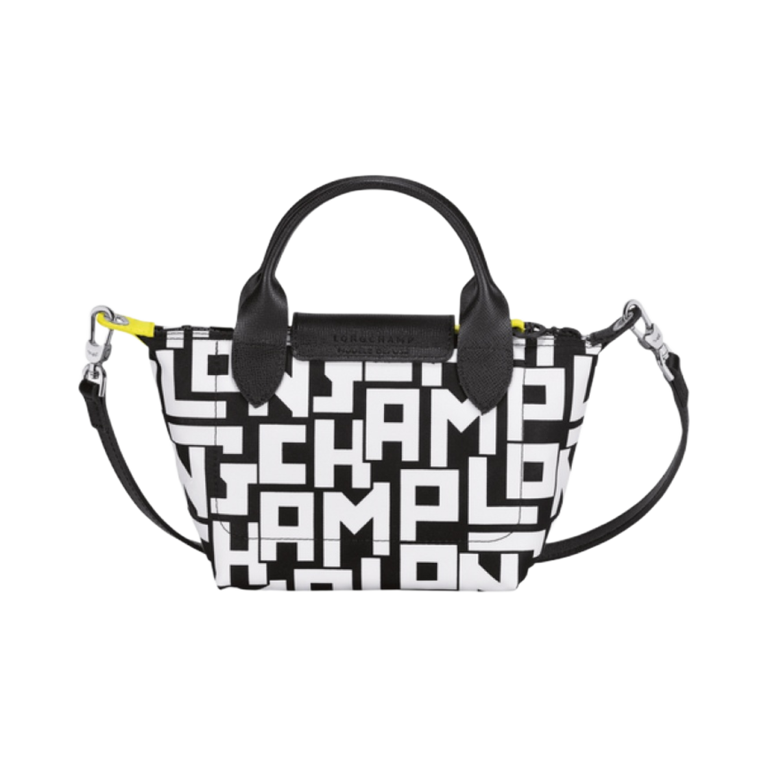 롱샴 르 플리아쥬 LGP 핸드백 XS 블랙 화이트(Longchamp Le Pliage LGP Handbag XS Black White) - 3