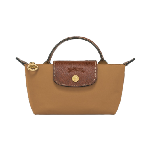 Longchamp Le Pliage Original Handle Pouch Fawn