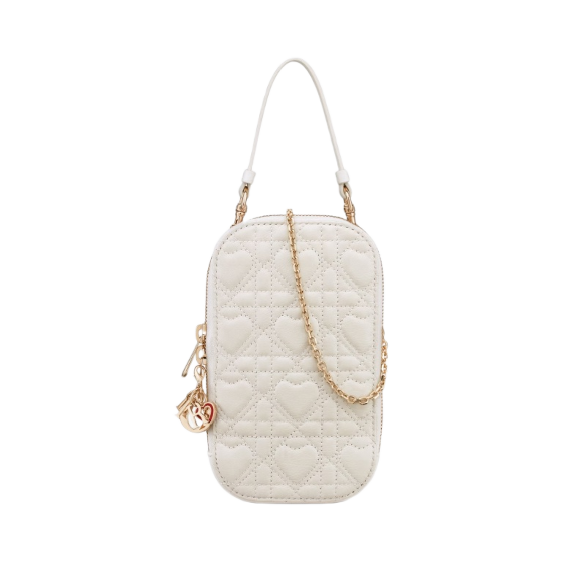 디올 아무르 레이디 휴대폰 홀더 까나쥬 램스킨 라떼(Dior Amour Lady Phone Holder Cannage Lambskin Latte) - 1