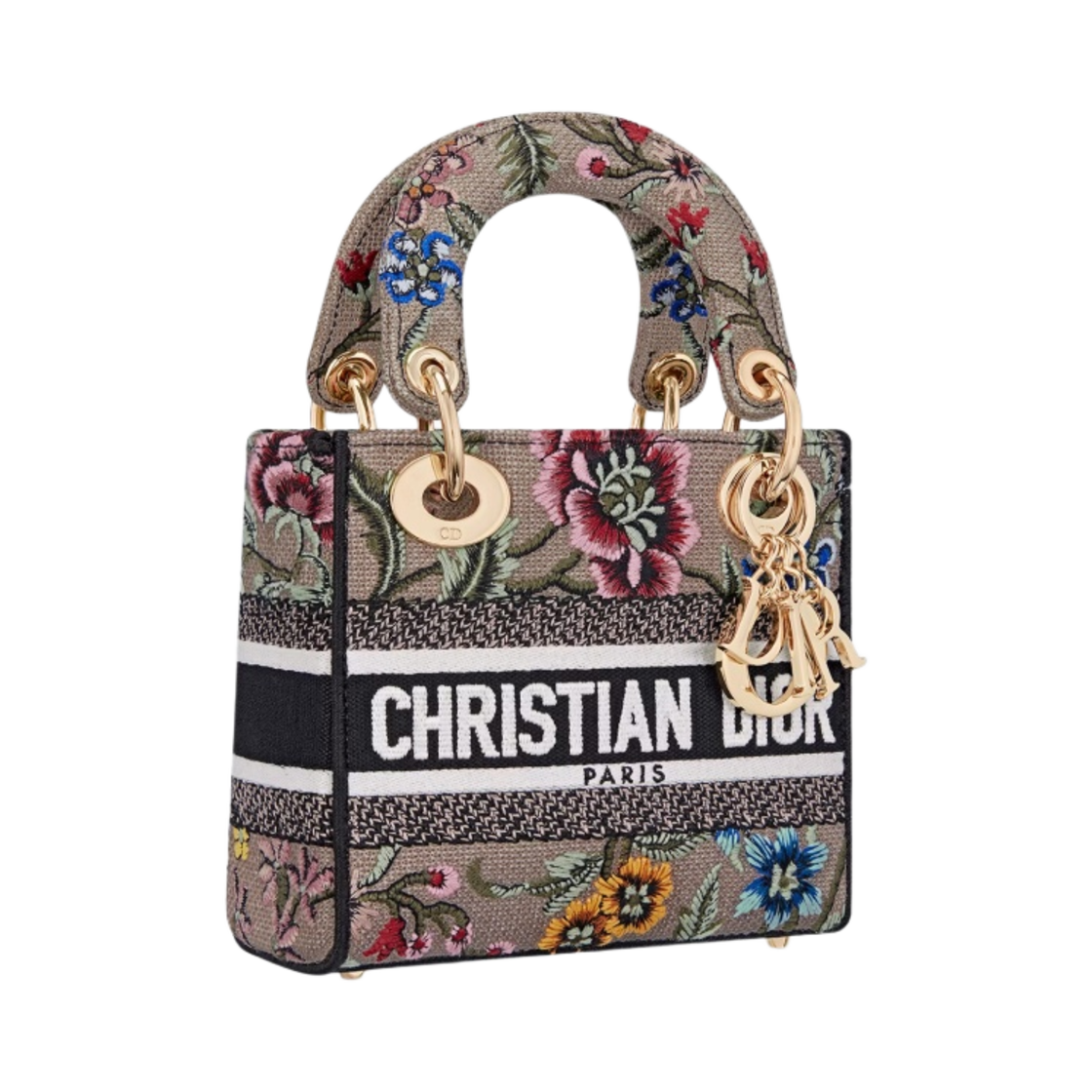 디올 레이디 디 라이트 미니백 핑크 멀티컬러 디올 쁘띠 플레르 자수(Dior Lady D-Lite Mini Bag Pink Multicolor Dior Petites Fleurs Embroidery) - 2