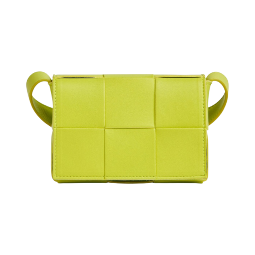 Bottega Veneta Mini Leather Cassette Acid Kiwi