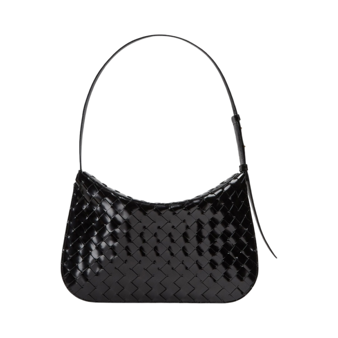 보테가 베네타 스몰 브러쉬드 레더 숄더 플랩백 블랙(Bottega Veneta Small Brushed Leather Shoulder Flap Bag Black) - 3
