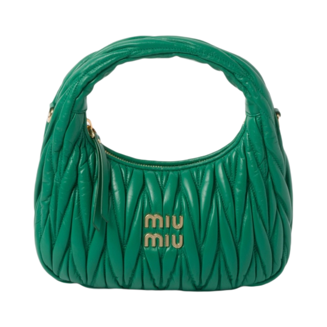 미우 미우 완더 마테라쎄 나파 레더 미니 호보백 망고(Miu Miu Wander Matelasse Nappa Leather Mini Hobo Bag Mango)