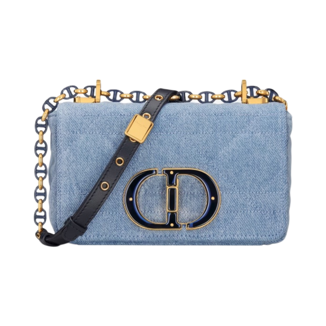 디올 스몰 카로백 매크로까나쥬 블루 데님(Dior Small Caro Bag Macrocannage Blue Denim) - 1