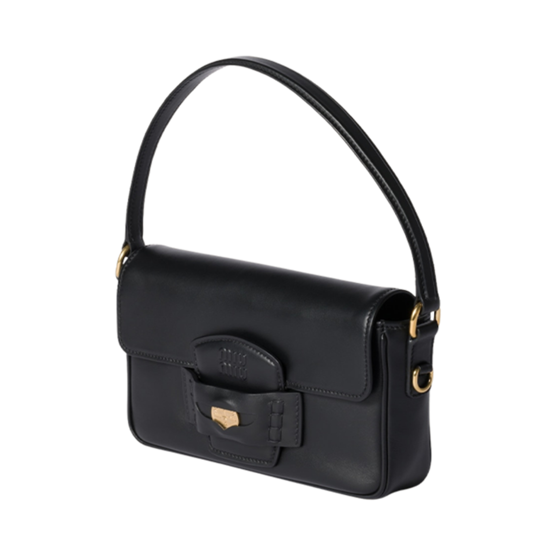 미우 미우 페니 레더 백 블랙(Miu Miu Penny Leather Bag Black) - 2