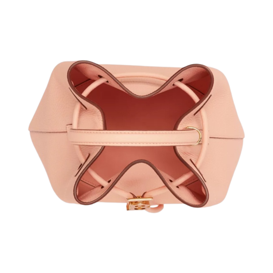 버버리 스몰 그레이니 레더 TB 버킷백 피치 핑크(Burberry Small Grainy Leather TB Bucket Bag Peach Pink) - 2