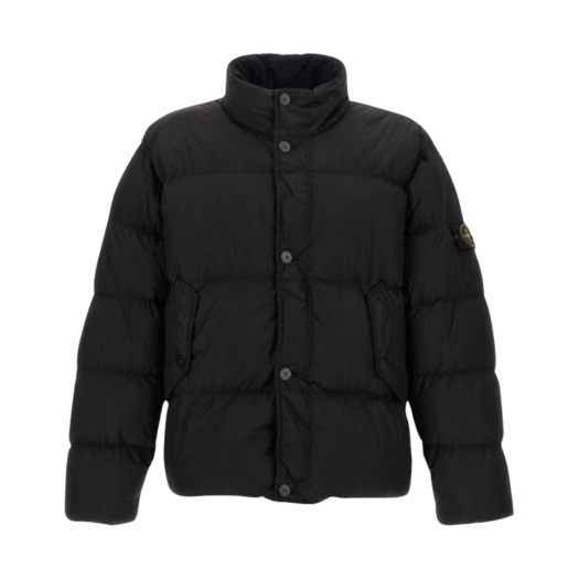 811540123-V0029 Stone Island 40123 Garment Dyed Crinkle Reps R-NY Down Jacket Black - 24FW