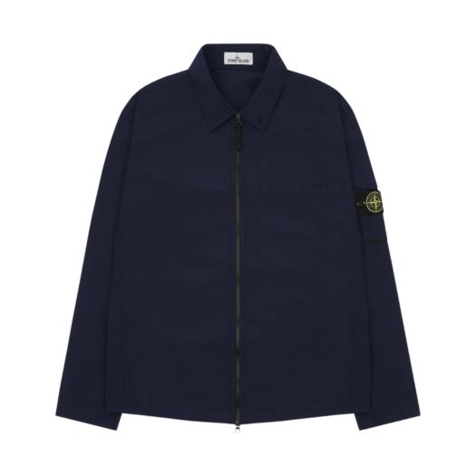 Stone Island 10502 Naslan Light Garment Dyed Overshirt Navy Blue - 22SS