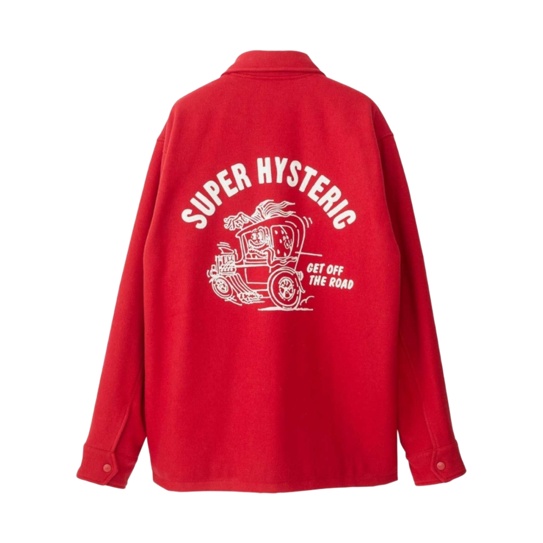히스테릭 글래머 SBM 핫로드 자수 코치 자켓 레드(Hysteric Glamour SBM Hotrod Embroidery Coach Jacket Red) - 1