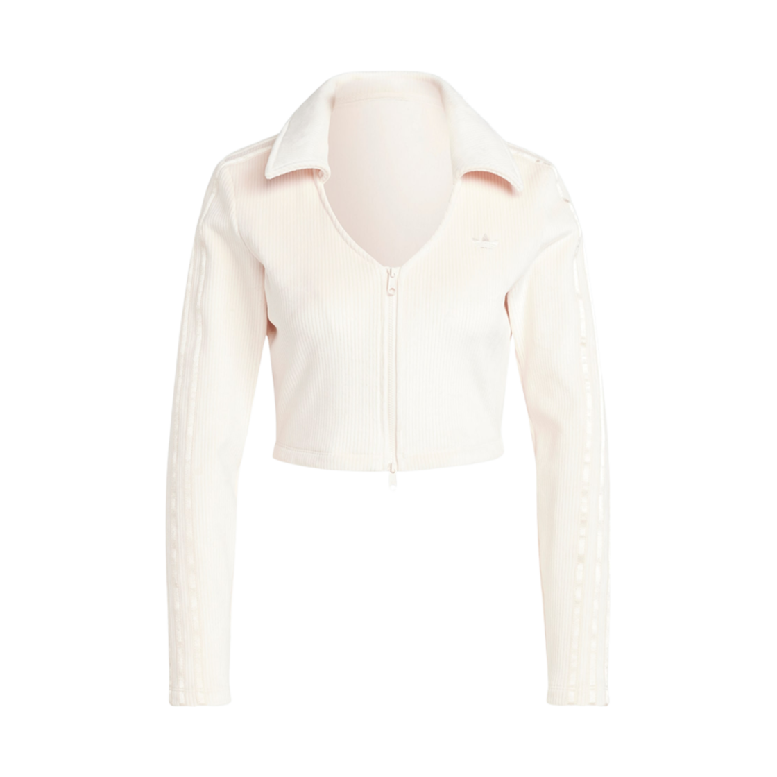 (W) 아디다스 오리지널스 립 카디건 원더 쿼츠 - KR 사이즈((W) Adidas Originals Rib Cardigan Wonder Quartz - KR Sizing) - 1