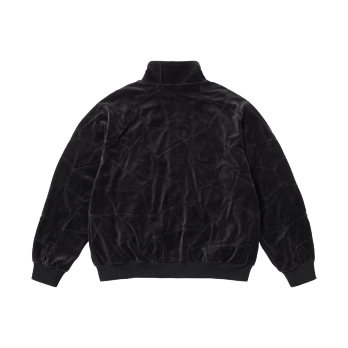 - Supreme Patchwork Velour Track Jacket Black - 25SS - #3