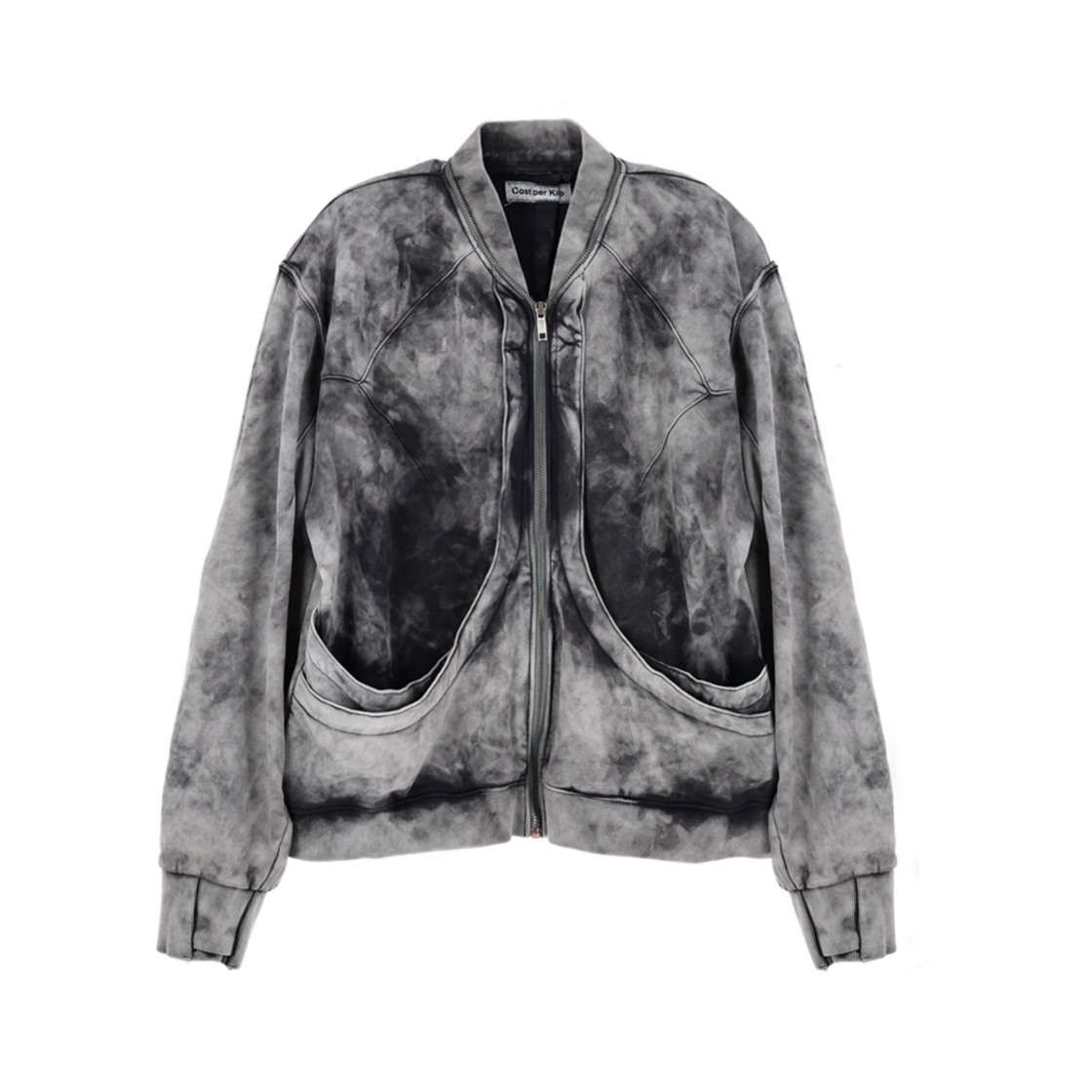 CK24AMSW01GR Cost Per Kilo Double Pocket Sweat Zip Jacket GREY