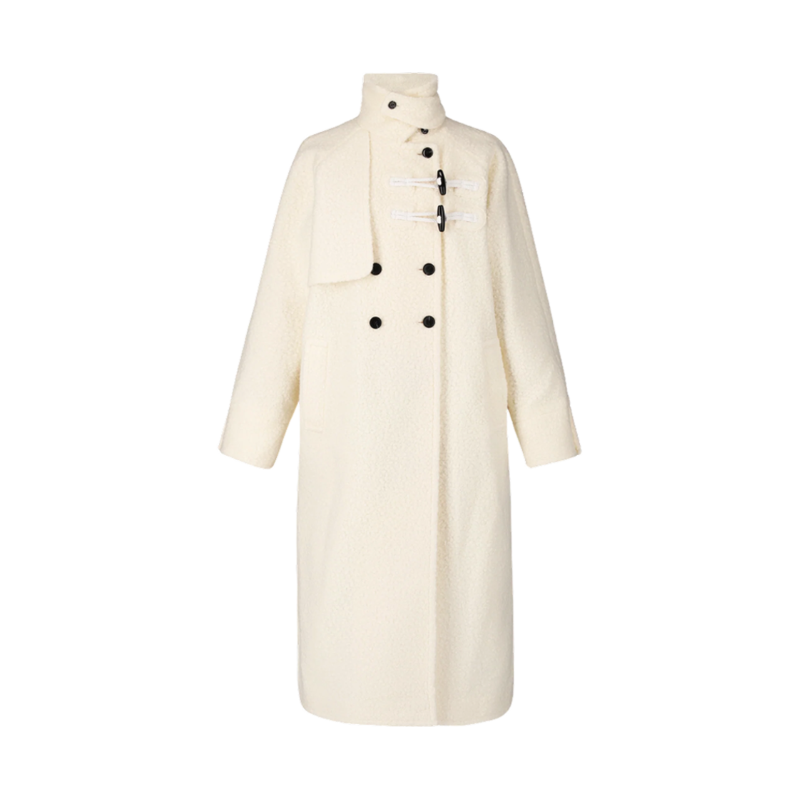 (W) 비비 마논 더플 코트 화이트((W) Bibiy. Manon Duffle Coat White)