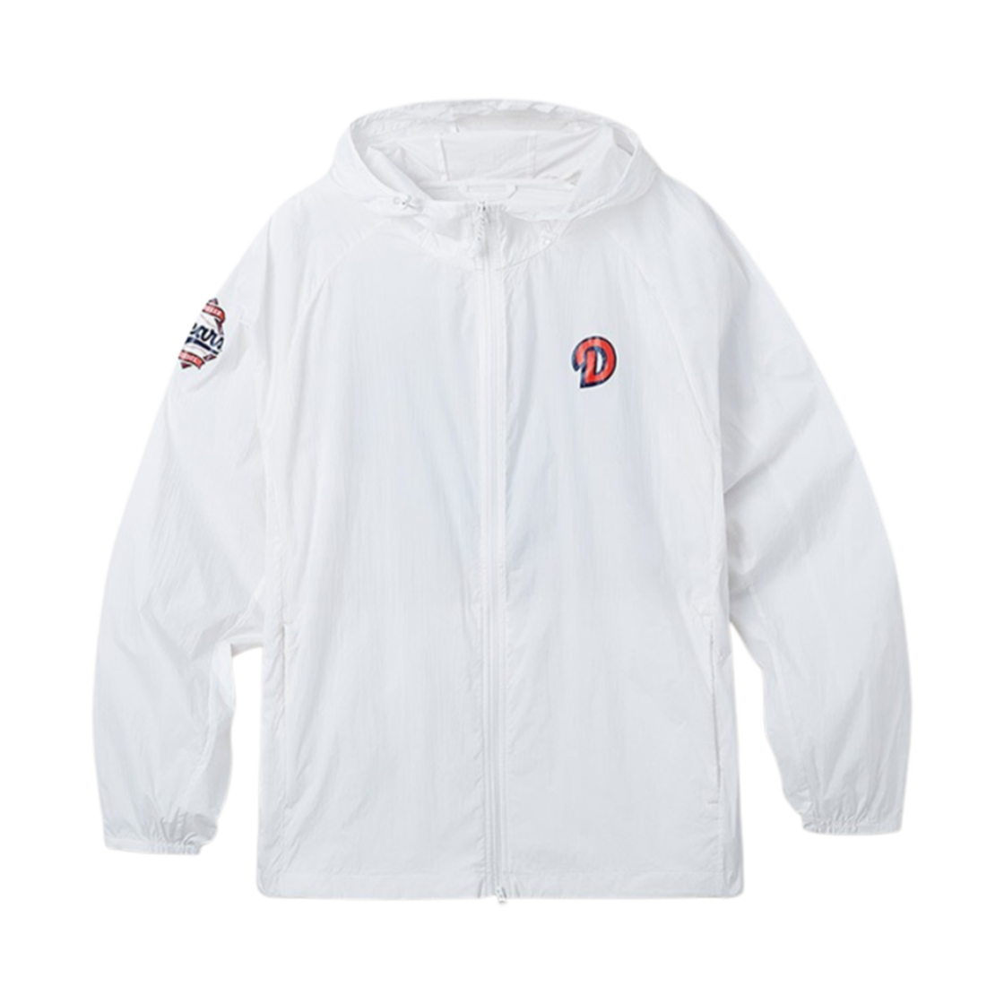 두산 베어스 x 스파오 라이트 패커블 윈드브레이커 화이트(Doosan Bears x Spao Light Packable Windbreaker White)