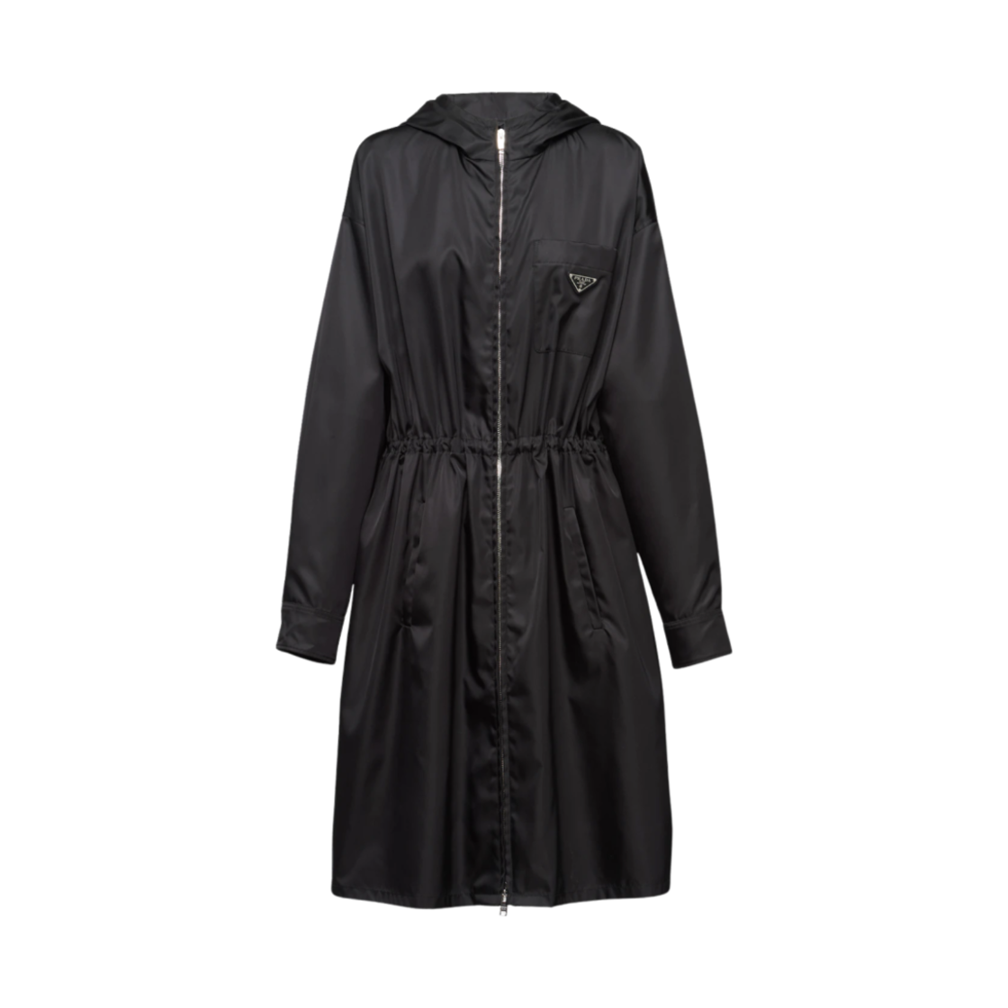 (W) 프라다 리나일론 레인 코트 블랙((W) Prada Re-Nylon Rain Coat Black) - 1