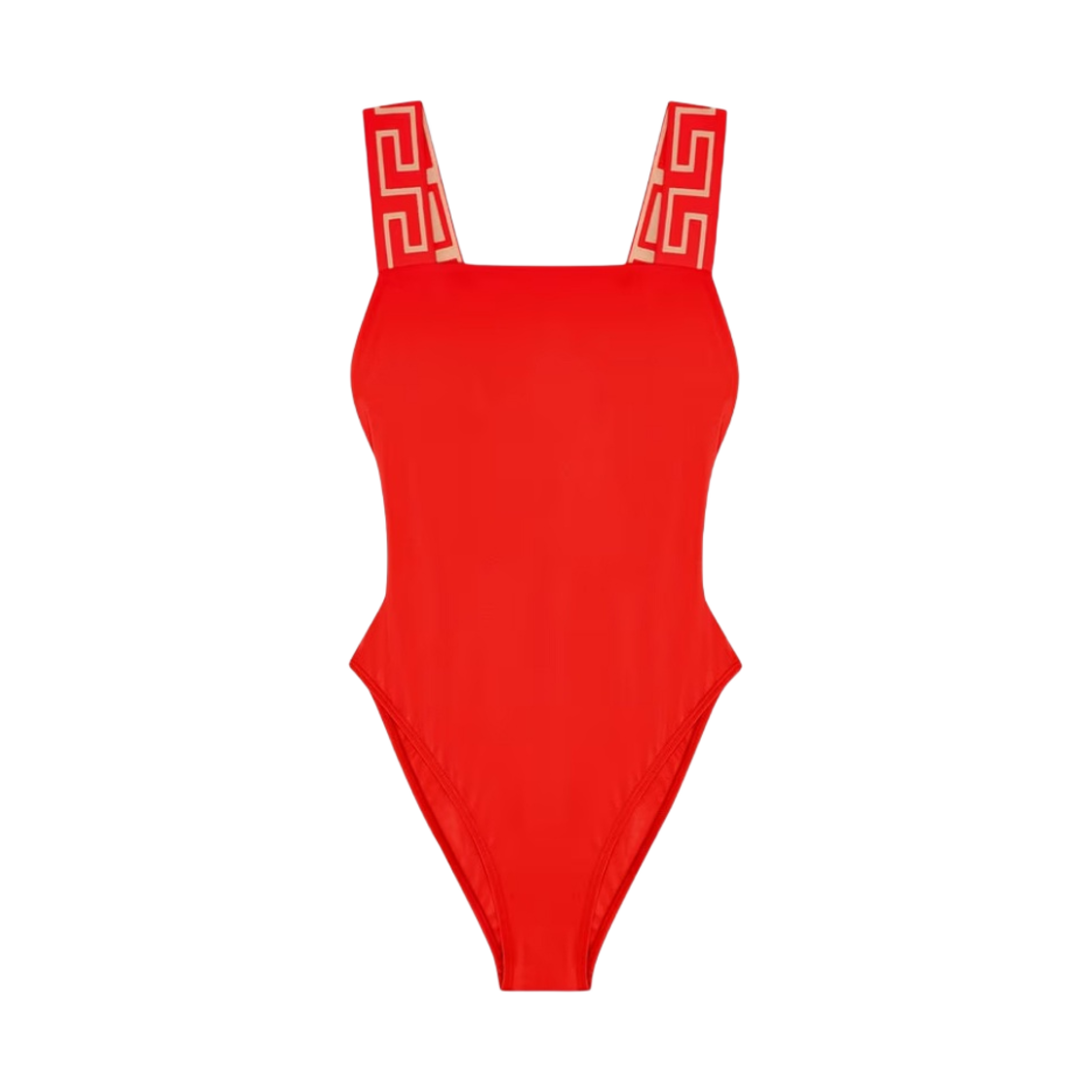 (W) 베르사체 그레카 보더 원피스 스윔수트 레드((W) Versace Greca Border One-Piece Swimsuit Red)