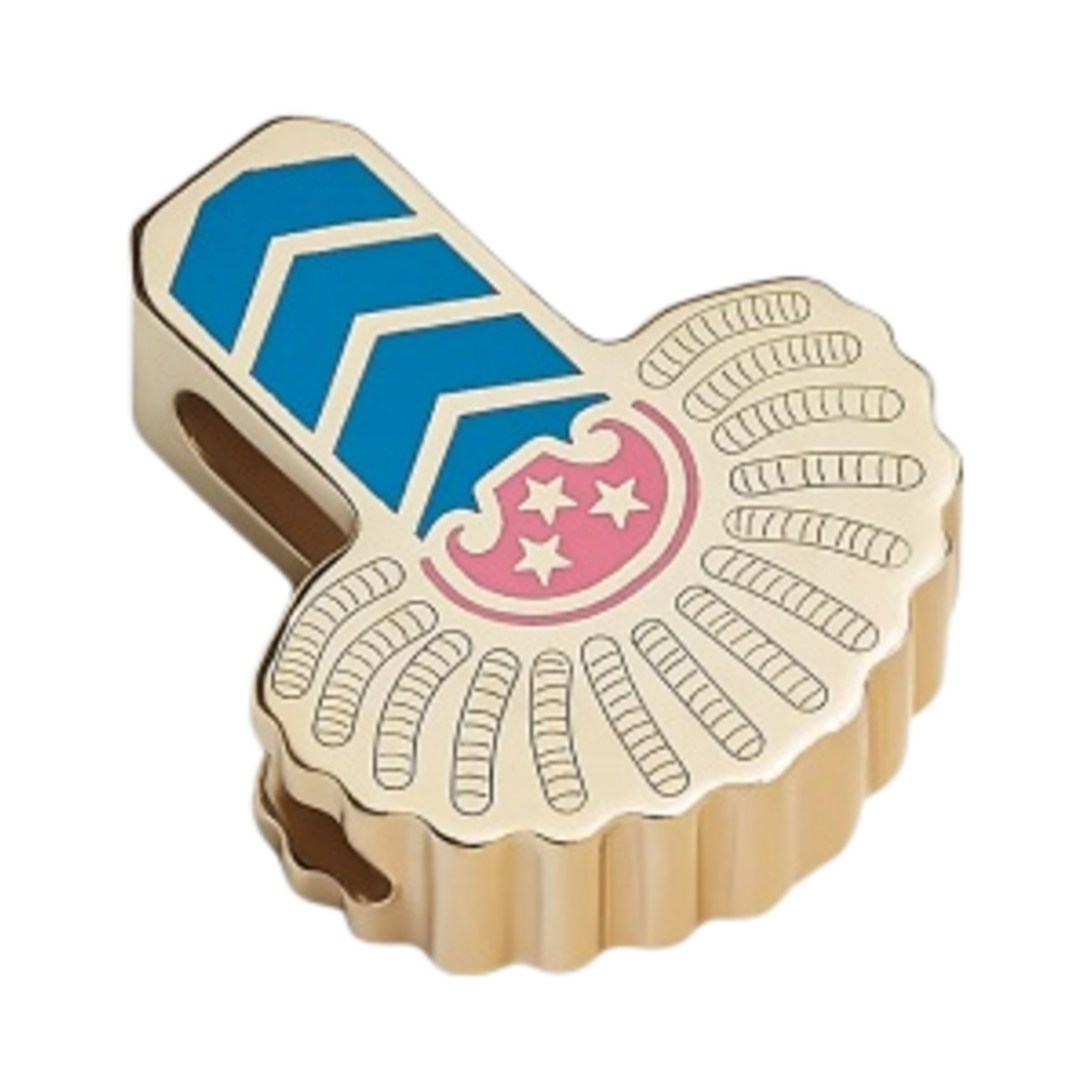 에르메스 에폴렛 트윌리 링 페르마브라스 블루 비프 로즈(Hermes Epaulette Twilly Ring Permabrass Bleu Vif Rose) - 1