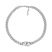 Diesel Dx1412 Stainless Steel Chain Necklace Silver
