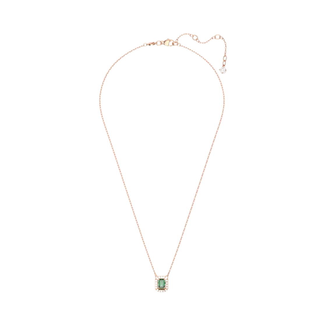 (W) 스와로브스키 밀레니아 네클리스 그린 로즈 골드 플래팅((W) Swarovski Millenia Necklace Green Rose Gold Plated) - 2