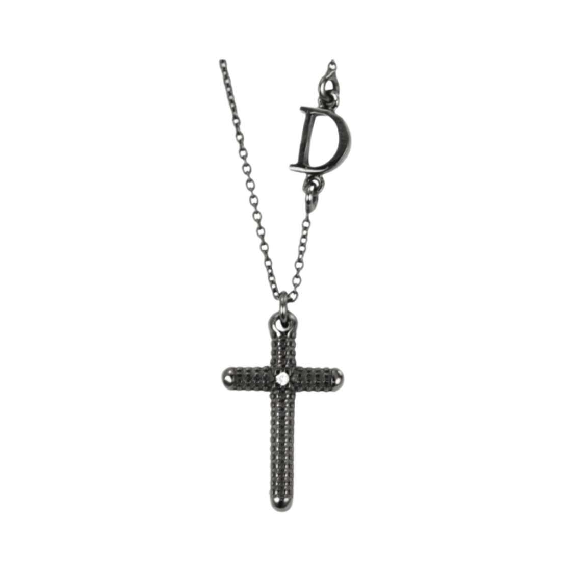 다미아니 메트로폴리탄 다이아몬드 크로스 네클리스 블랙 골드(Damiani Metropolitan Diamond Cross Necklace Black Gold)