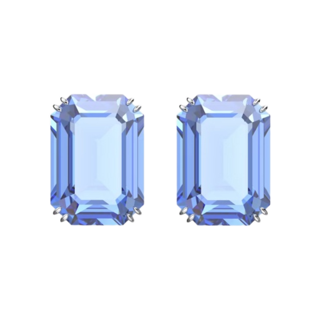 5614935 (W) Swarovski Millenia Stud Earrings Blue Rhodium Plated
