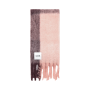 COS Fringe Brushed Mohair Muffler Pink Burgundy