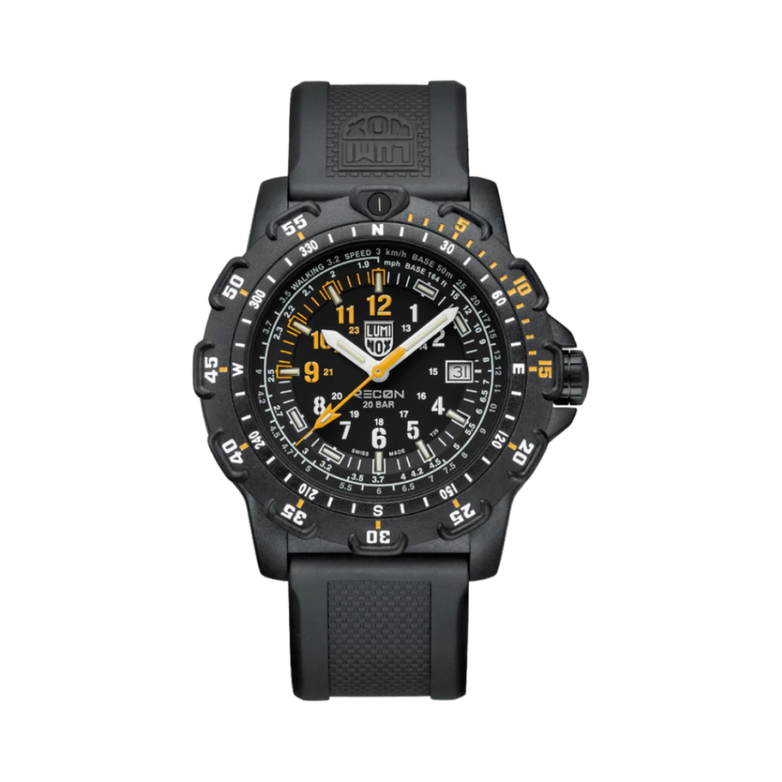 XL-8825-H-SET Luminox Recon Point Man Heritage 45mm Genuine Rubber Black