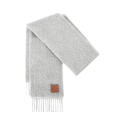 Loewe Wool and Mohair Muffler Light Grey