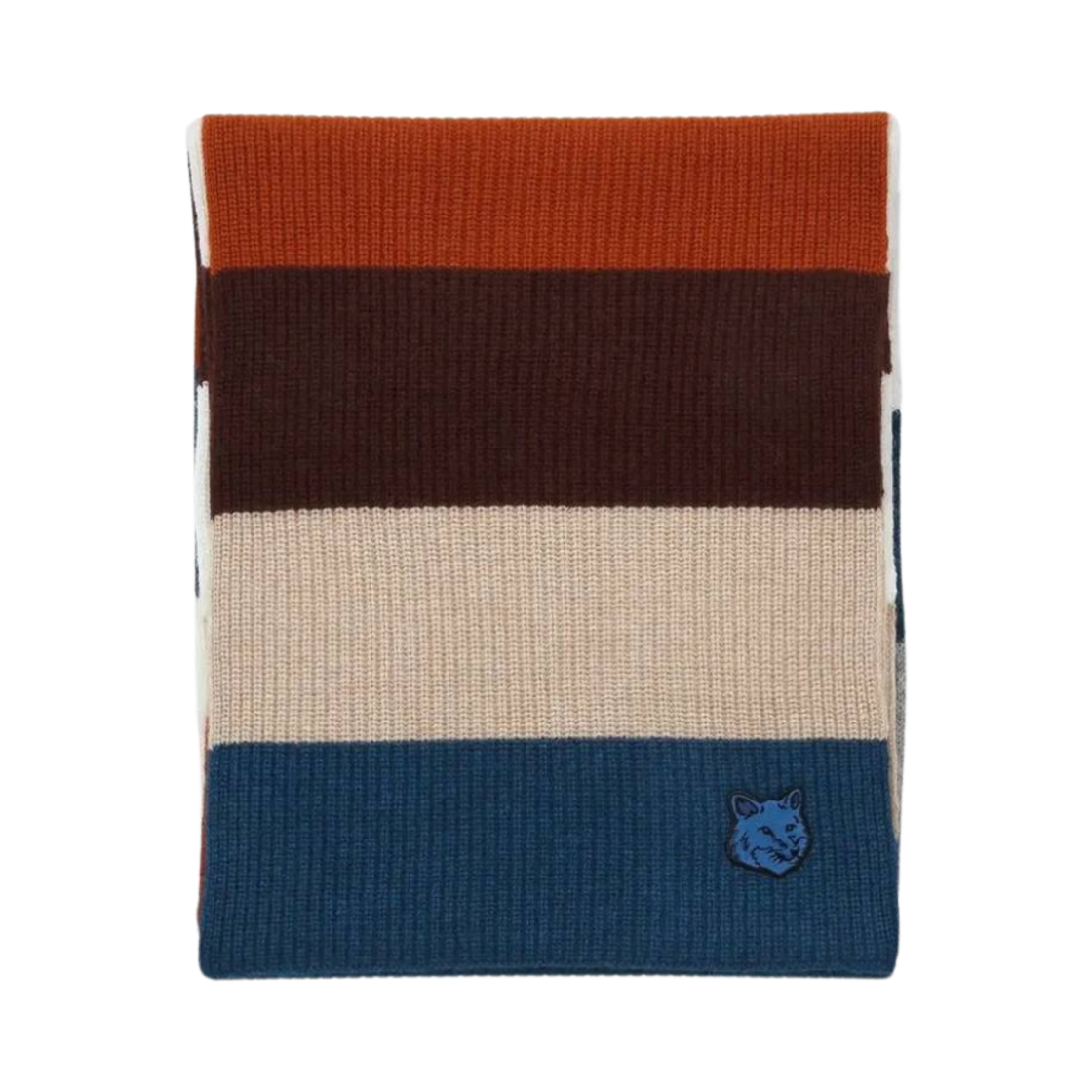 메종 키츠네 프레피 스트라이프 머플러 화이트 스트라이프(Maison Kitsune Preppy Striped Muffler White Stripes) - 1