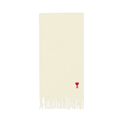 AMI de Coeur Classic Scarf White