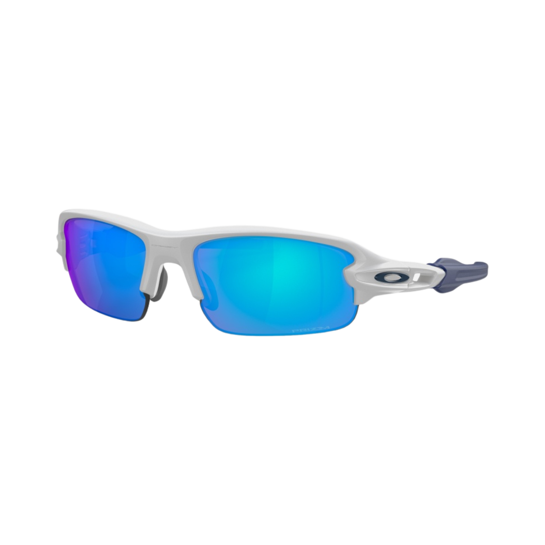 (유스) 오클리 플락 XXS 매트 화이트 프레임 프리즘 사파이어 렌즈 하이 브릿지 핏((Youth) Oakley Flak XXS Matte White Frame Prizm Sapphire Lenses High Bridge Fit) - 1