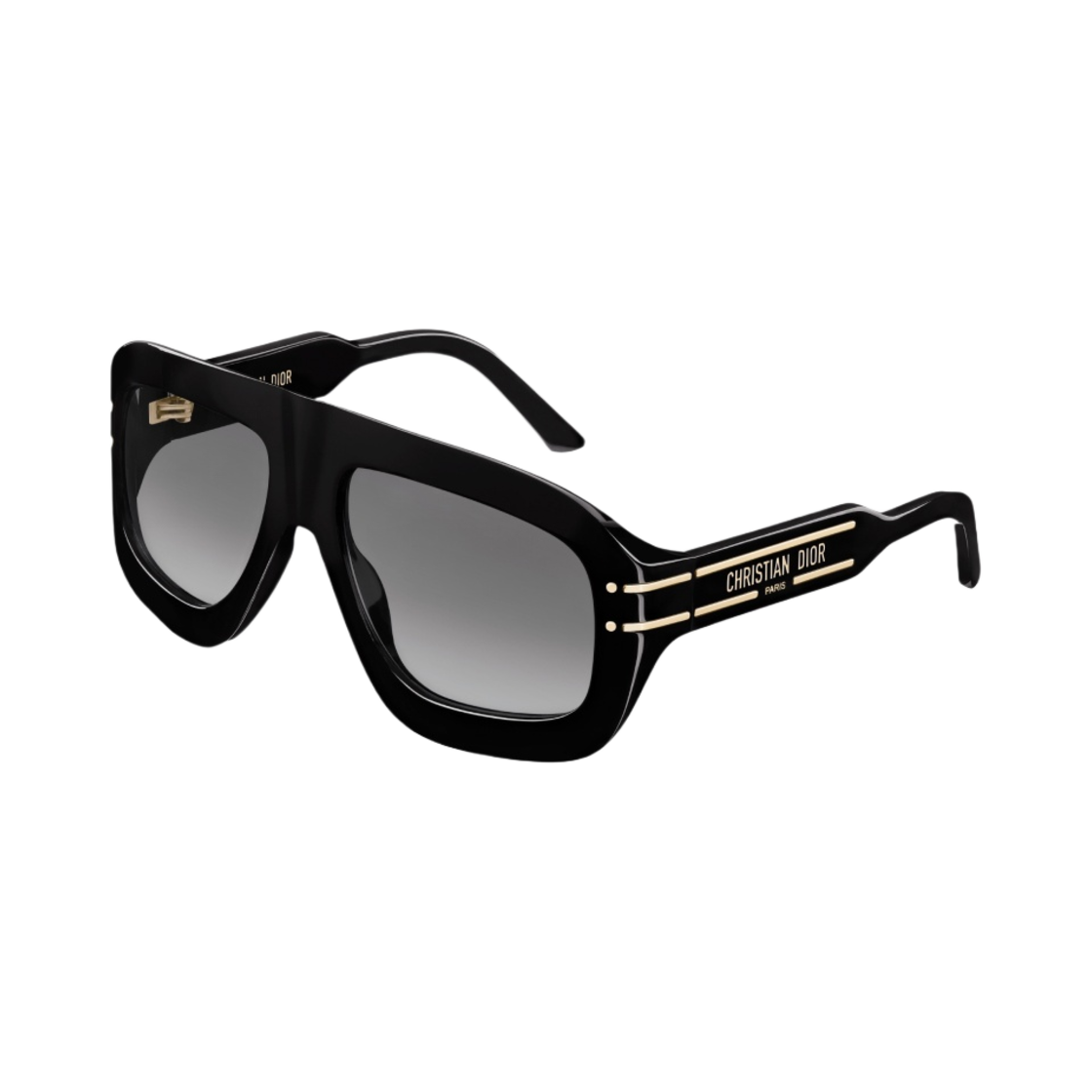 (W) 디올 디올시그니쳐 M1U 마스크 선글라스 블랙((W) Dior Diorsignature M1U Mask Sunglasses Black) - 1