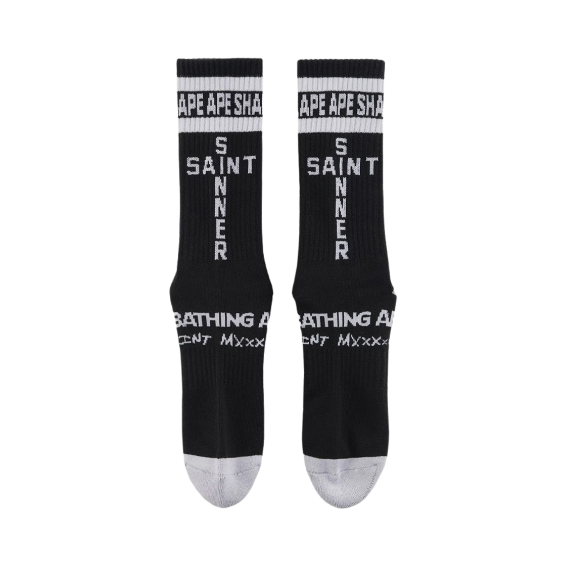 YS8-0000-C37 Saint Mxxxxxx x BAPE Socks Black