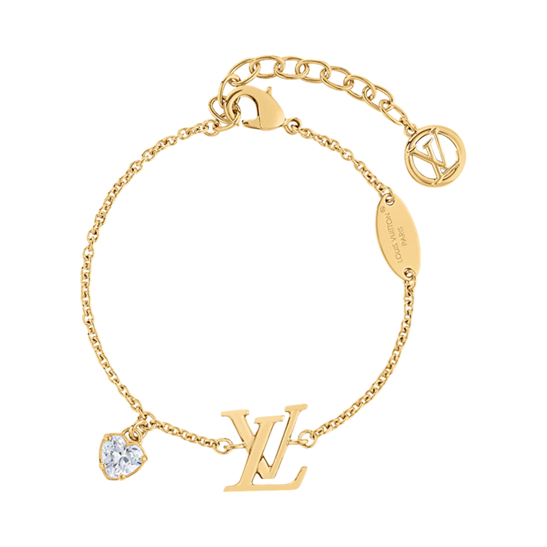 M1342A Louis Vuitton LV Iconic Heart Bracelet Gold