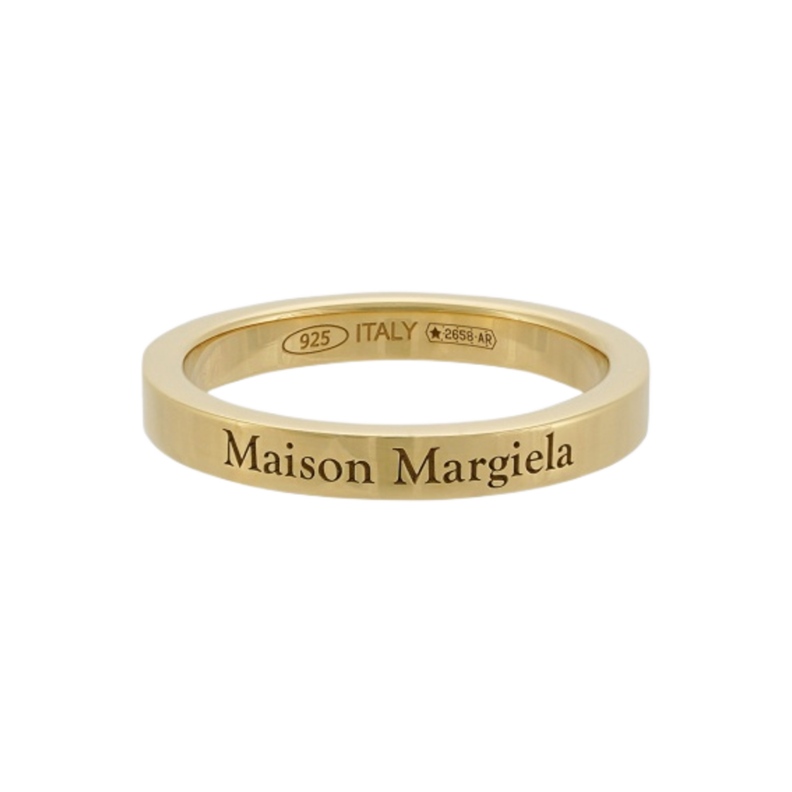 SM1UQ0080SV0158950 Maison Margiela Logo Ring Yellow