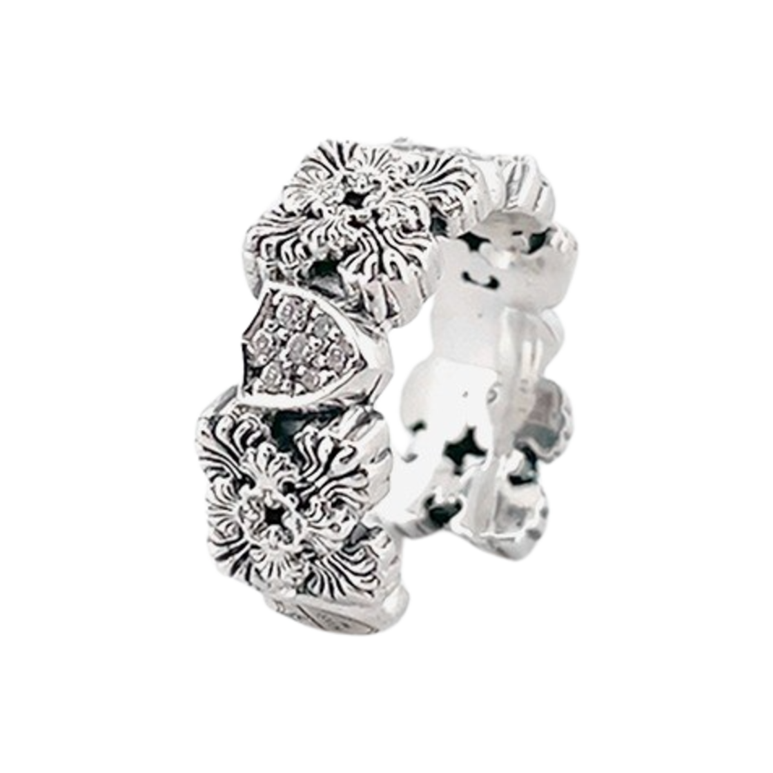SRN.0123s Scudo Shell Scudo Ring Stone White
