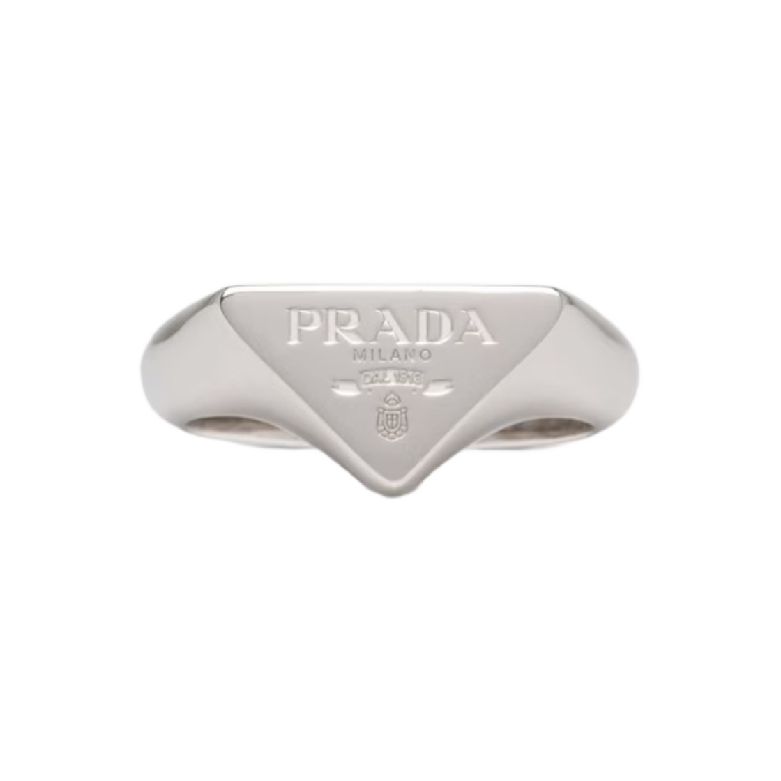 2JAT67-2DTO-F0118 Prada Symbole Ring Silver