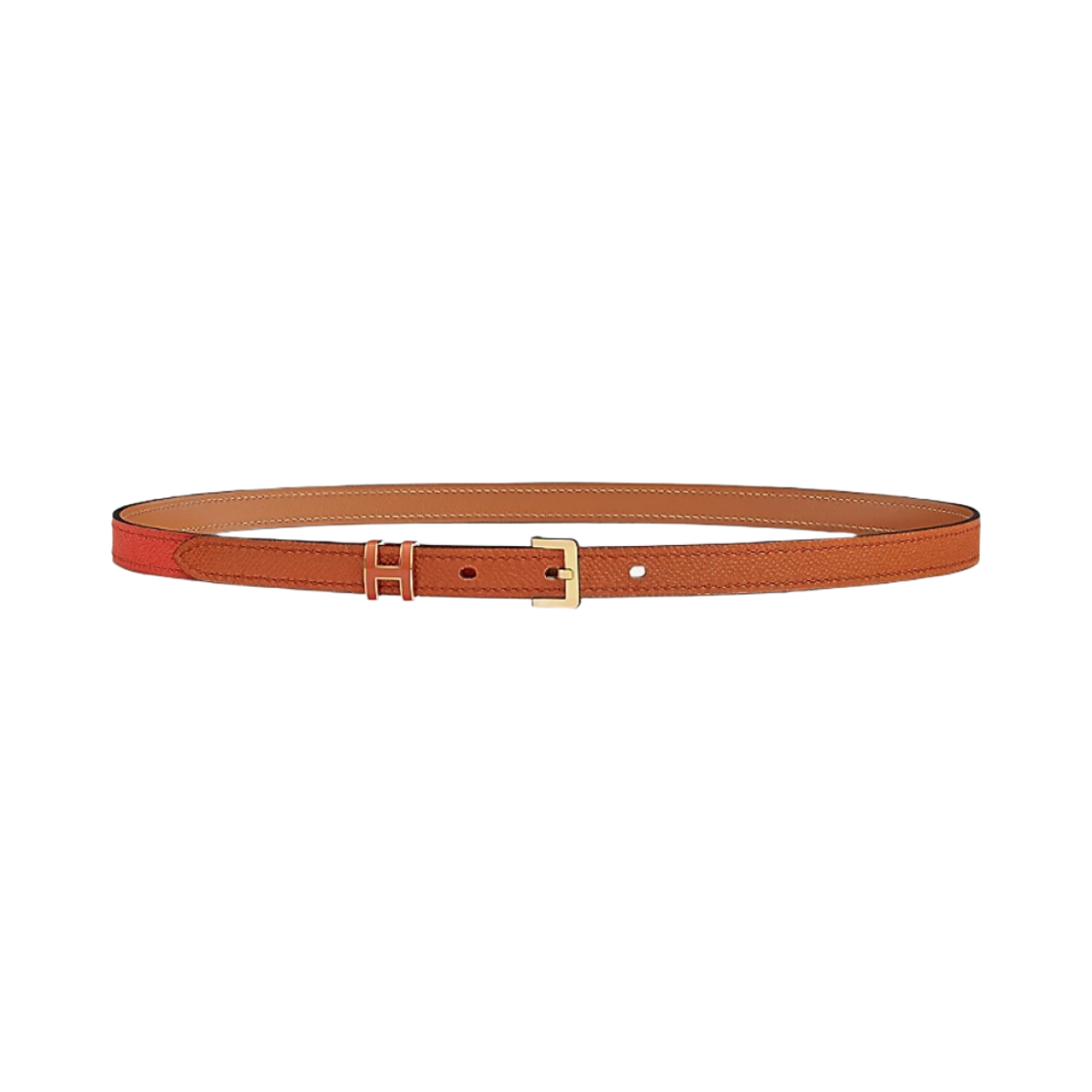 (W) 에르메스 팝아슈 15 벨트 & 골드 테레 바투 루즈 아쉬 카푸치네((W) Hermes Pop H 15 Belt & Gold Terre Battue Rouge H Capucine) - 1