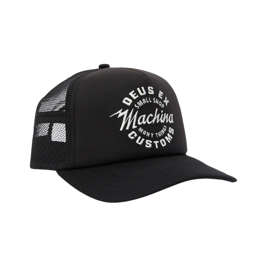 데우스 엑스 마키나 엠프드 서클 트러커 캡 블랙(Deus Ex Machina Amped Circle Trucker Cap Black)