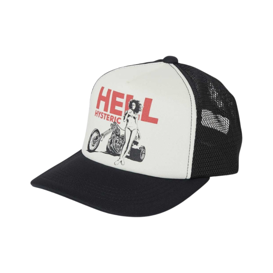 02251QH03 Hysteric Glamour Hell Hysteric Mesh Cap Black