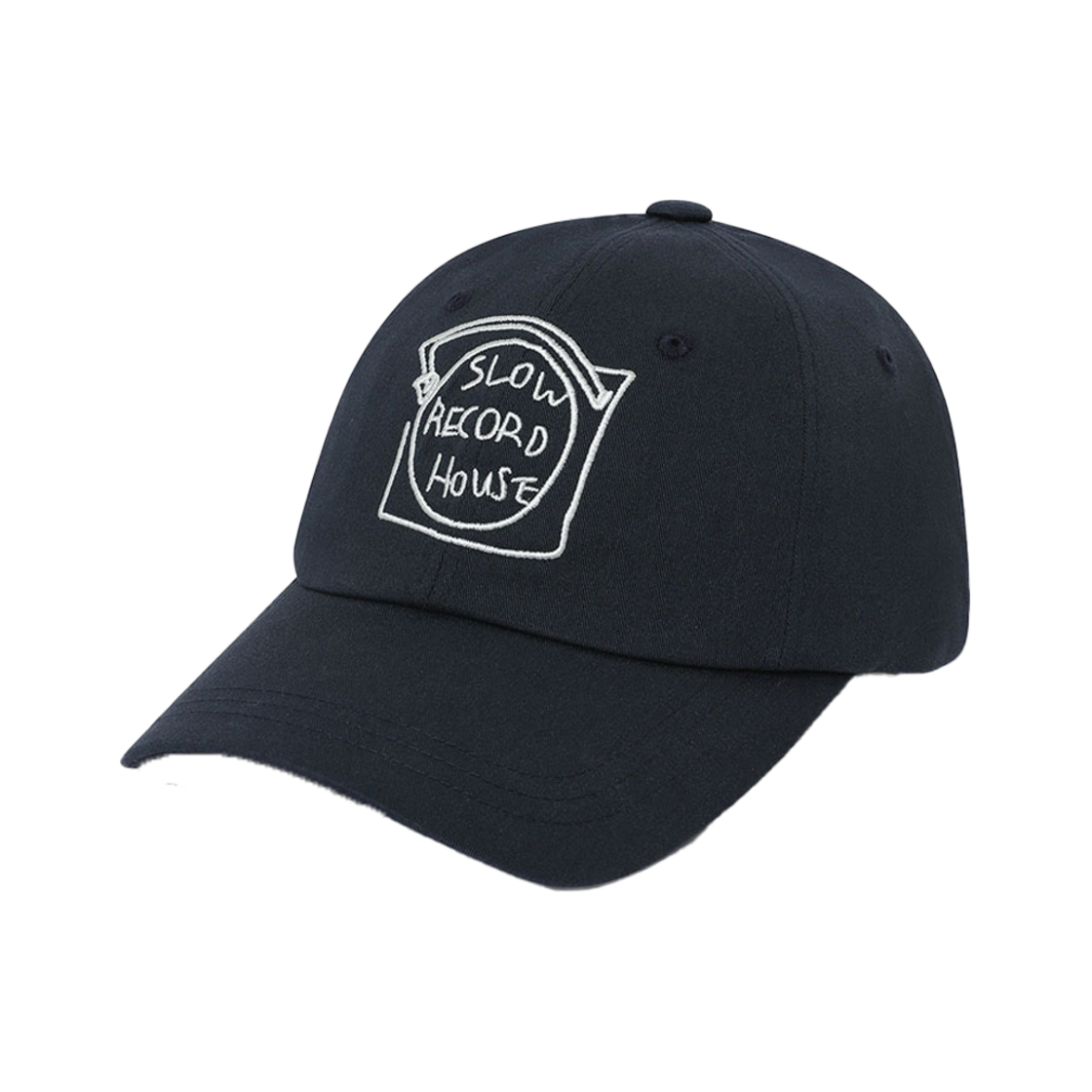 SR24SPAC01NVOS SLOW RECORD HOUSE Record Cotton Ball Cap Navy