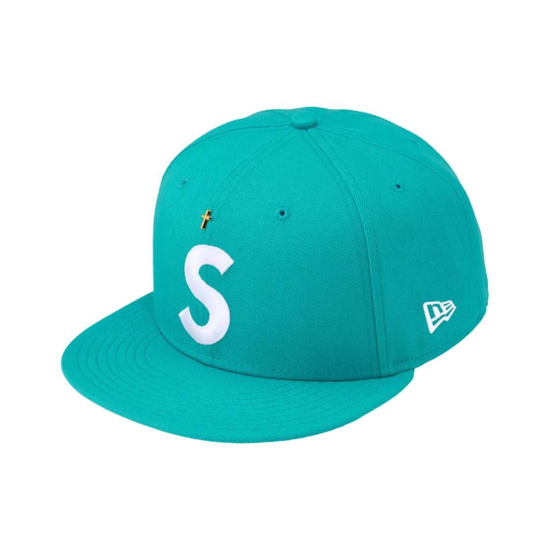 - Supreme Gold Cross S Logo New Era Teal - 24SS