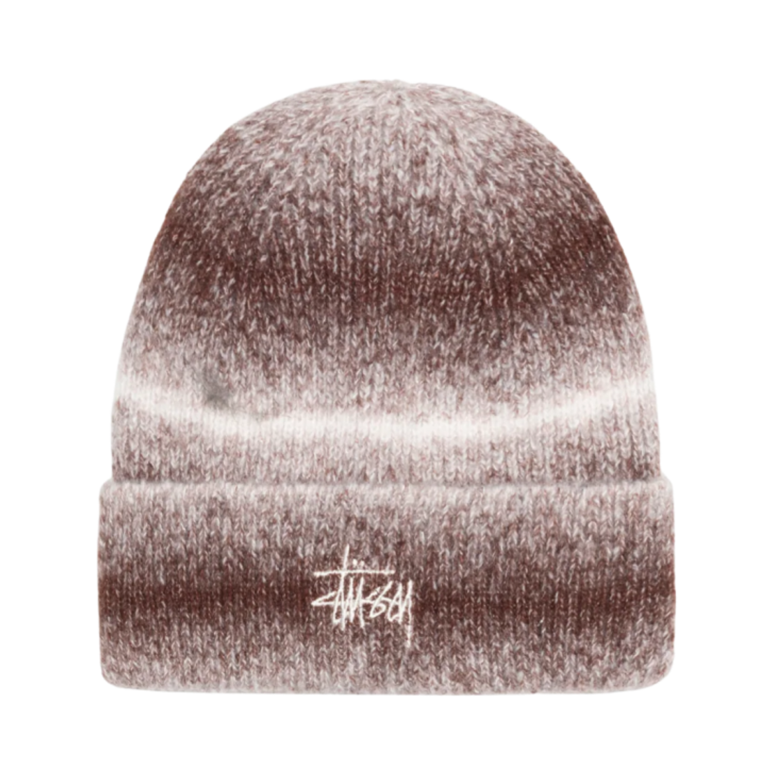 스투시 니트 스트라이프 커프 비니 브라운(Stussy Knit Stripe Cuff Beanie Brown) - 1